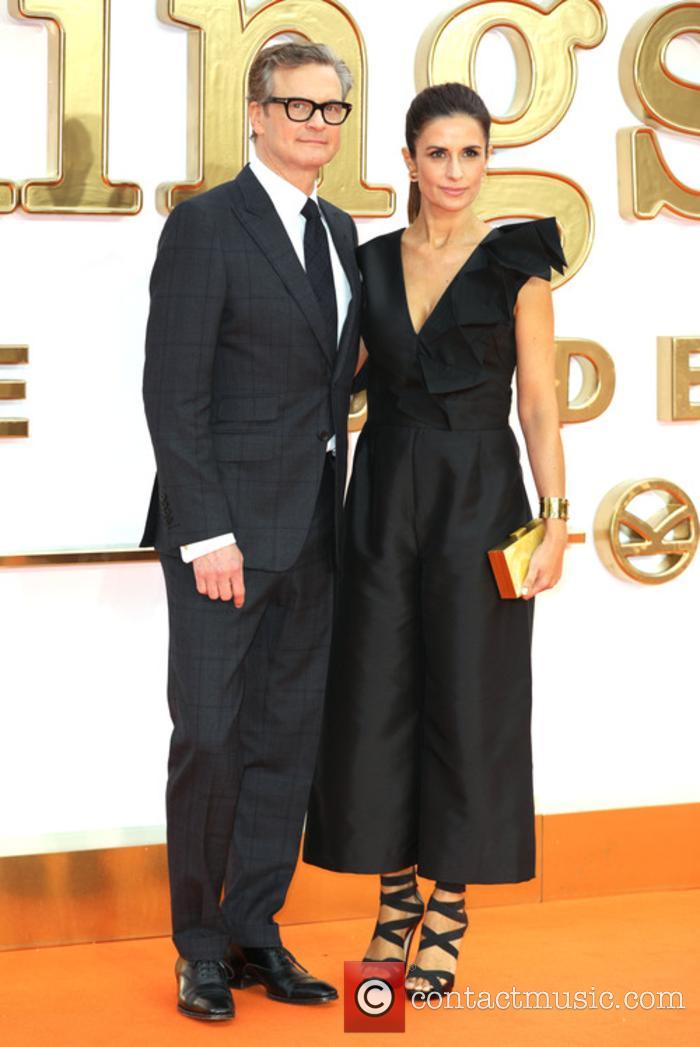 Colin Firth and his wife at the 'Kingsman: The Golden Circle' premiere