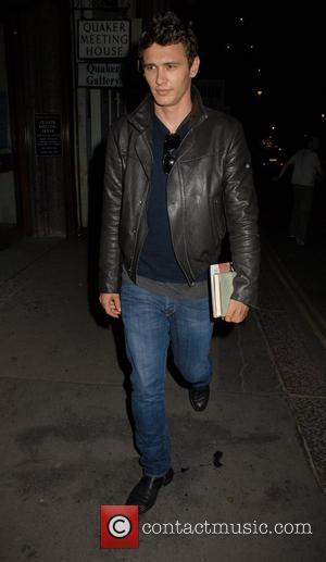 James Franco,  leaves the Duke of York Theatre, after after the press night showing of 'In Celebration'  London,...
