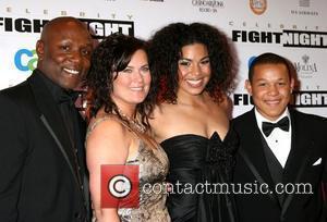 Jordin Sparks with her Parents and Brother Fight Night XIV held at the JW Marriott Resort - Arrivals Phoenix, Arizona...