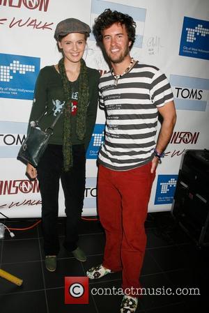 Maggie Grace With Blake Mycoskie of Toms Shoes The Hanson Brothers Team Up With Toms Shoes For A One Mile...