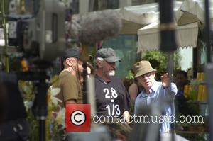 Woody Allen on the set of his new movie 'Midnight in Barcelona' (working title) due for release in 2008 Las...