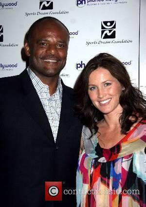 Warren Moon and wife Mandy Moon 2007 National Urban Youth Scholarship Fund Reception, 'To Kick-Off The Sports Dream' Foundation. Celebrity...