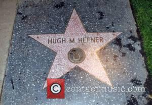 Replica of Hugh Hefner's star on the Hollywood Walk of Fame Carpe Noctem (Seize the Night) pajama and lingerie party...