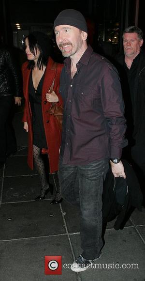 The Edge of U2 leaving RTE Studios after appearing on The Late Late Show Dublin, Ireland - 22.02.08