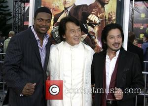 Chris Tucker, Jackie Chan and Hiroyuki Sanada LA premiere of 'Rush Hour 3' at the Grauman’s Chinese Theatre Los Angeles,...