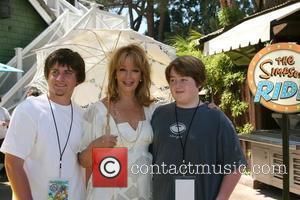 Deidre Hall, sons David Sohmer and Tully Sohmer The Simpsons ride opens at Universal Studios Hollywood Los Angeles, California -...