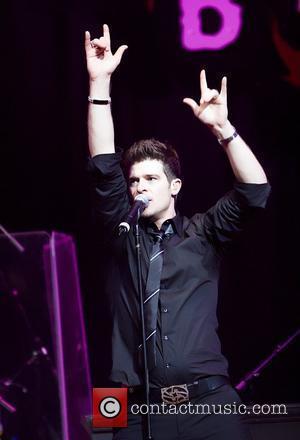 Robin Thicke performing at 'VMA Fandemonium: A Concert To Benefit Lifebeat' at The House of Blues in the Mandalay Bay...