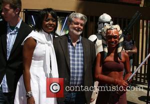 George Lucas, His Girlfriend Melody Hobson and Egyptian Theater