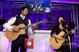 Terrence Howard and Ilsey Juber Perform at the Niche Media Michigan Avenue Launch Party hosted by Cindy Crawford at The...