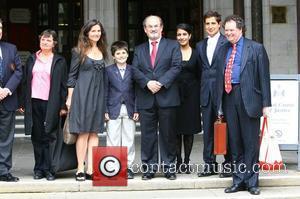 Salman Rushdie and Elizabeth West leaves the High Court Rushdie visited court to hear judgment on his libel action against...