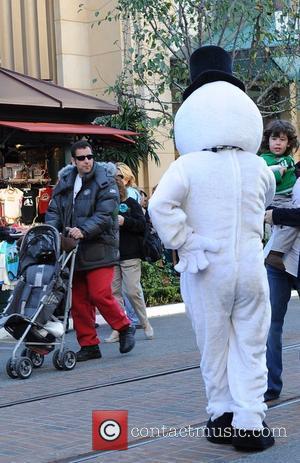 Adam Sandler and Sadie Sandler shopping with their family at The Grove Los Angeles, California - 19.12.08