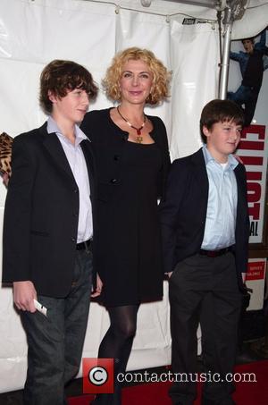 Natasha Richardson and her sons, Michael Richard Antonio Neeson and Daniel Jack Neeson Opening Night of 'Billy Elliot The Musical'...