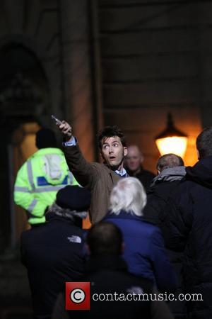 David Tennant filming a 'Doctor Who' special Wales, England - 27.02.09
