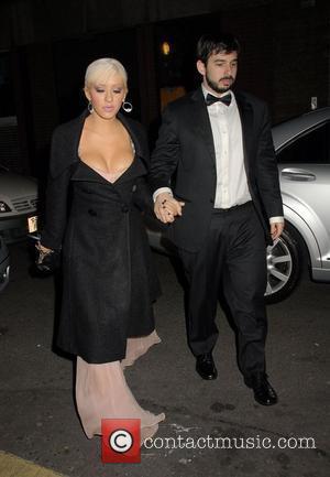 Christina Aguilera and Jordan Bratman Celebrities at L'Atelier restaurant London, England - 16.10.08