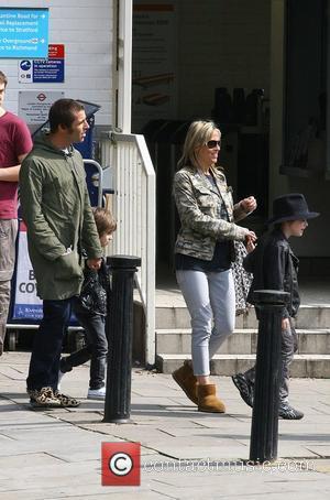 Liam Gallagher and Nicole Appleton out in London with their children London, England - 18.04.09