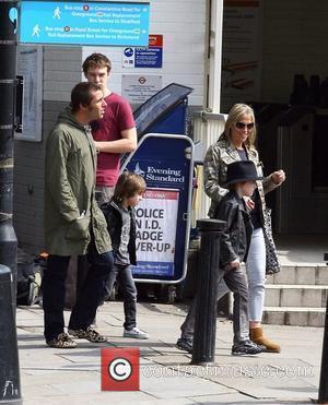 Liam Gallagher and Nicole Appleton out in London with their children London, England - 18.04.09