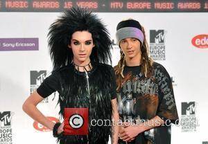 Bill Kaulitz and Tom Kaulitz of Tokio Hotel MTV Europe Music Awards 2008 held at the Echo Arena - Arrivals...