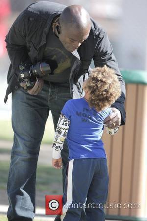 Seal, Henry Samuel Seal takes his children to a soccer practice at a park in West Hollywood Los Angeles, California...