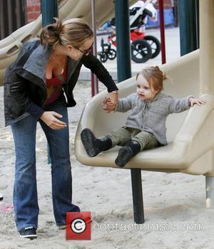 Jennifer Meyer and Ruby Tobey Maguire and pregnant wife Jennifer Meyer take their daughter Ruby to Beverly Hills Park. Los...