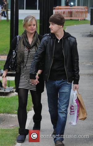 Mikey North and Girlfriend  Coronation Street soap stars leaving Granada Studios. Manchester, England - 09.10.09