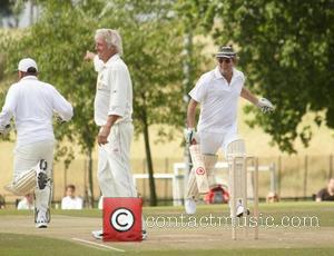 Eric Clapton, Jeff Thomson Bunbury charity cricket match - Cranleigh v Eric Clapton X1 Surrey, England - 12.07.09