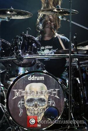 Shawn Drover Megadeth performing live in concert at the Hordern Pavilion. Sydney, Australia - 08.10.09