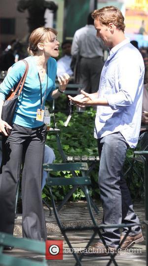 Patrick Wilson and Rachel McAdams on the film set of 'Morning Glory'  New York City, USA - 24.06.09