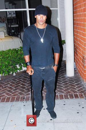 'Criminal Minds' star Shemar Moore seen outside Mr Chow restaurant in Bevelry Hills with a cane. Shemar suffered a broken...