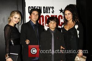 Joseph 'Joey' Marciano Armstrong, Jakob Danger Armstrong and Adrienne Armstrong  Opening night of the Broadway musical 'Green Day's American...