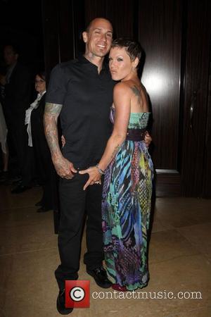 Carey Hart and Alecia Beth Moore aka Pink L.A. Gay & Lesbian Center presents 'An Evening With Women: Celebrating Art,...