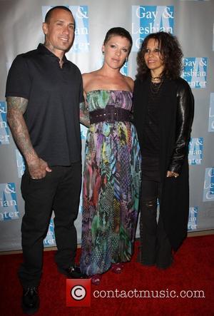 Carey Hart, Alecia Beth Moore aka Pink and Linda Perry L.A. Gay & Lesbian Center presents 'An Evening With Women:...