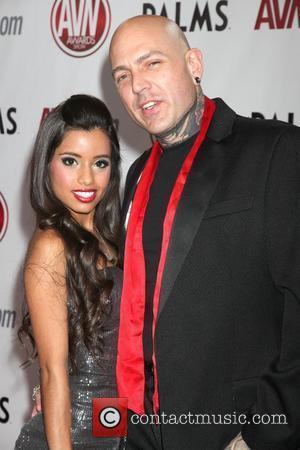 Lupe Fuentes and Evan Seinfeld The AVN Awards 2011 held at the Palms Casino Resort - Arrivals Las Vegas, Nevada...
