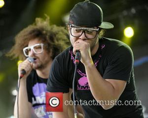 Redfoo and Sky Blu of LMFAO  performing live on stage during The Bamboozle Roadshow at Molson Canadian Amphitheatre. Toronto,...