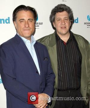 Andy Garcia and Raymond De Felitta attends the LA movie premiere of 'City Island', held at the Landmark Theatre Los...