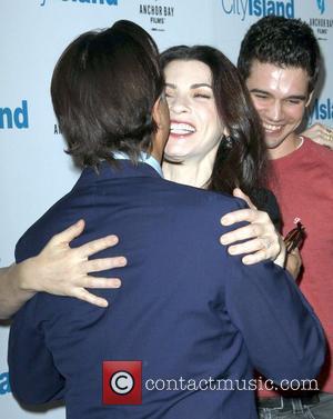 Andy Garcia and Julianna Margulies attends the LA movie premiere of 'City Island', held at the Landmark Theatre Los Angeles,...