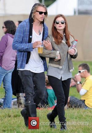 Bonnie Wright and Jamie Campbell Bower Guests backstage at Day Two of The Electric Picnic festival Ireland - 04.09.10