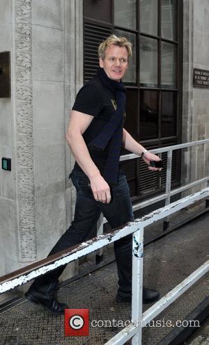 Gordon Ramsay leaving the BBC Radio One studios London, England - 18.01.10