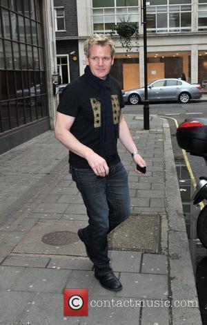 Gordon Ramsay leaving the BBC Radio One studios London, England - 18.01.10