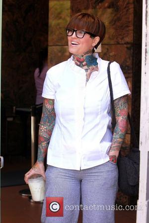 Janine Lindemulder  outside the Orange County Superior Court for the final day of testimony in the ongoing custody battle...