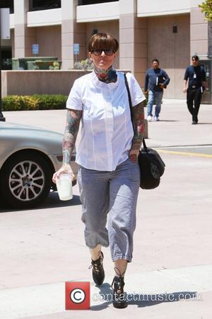 Janine Lindemulder  outside the Orange County Superior Court for the final day of testimony in the ongoing custody battle...