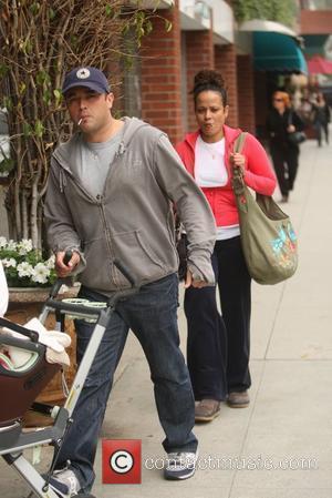 Judy Reyes  and family head to the medical center in Beverly Hills Los Angeles, California - 27.04.10