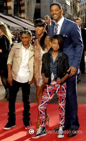 Jaden Smith, Jada Pinkett Smith, Will Smith and Willow Smith UK film premiere of Karate Kid held at the Odeon...