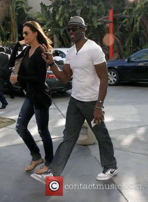 Terrell Owens Celebrities arriving at the Staples Center to watch Los Angeles Lakers vs. Boston Celtics Game 1 of the...