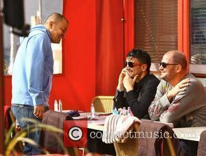 Peter Andre with his brothers Mike and Chris  go out for lunch on a sunny day in Brighton. Sussex,...