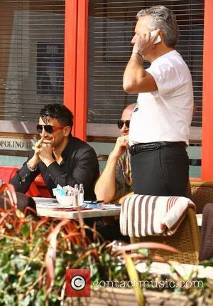 Peter Andre, Chris Andre Peter Andre with his brothers Mike and Chris go out for lunch on a sunny day...