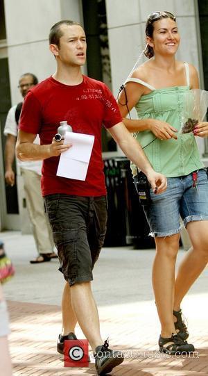 Joseph Gordon-Levitt on the set of his new film 'Premium Rush' shooting on location at Columbia University New York City,...