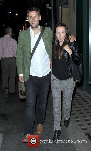 Richard Bacon wearing a green jacket, out and about in Soho with his wife Rebecca McFarlane  London, England -...
