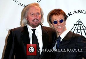 Barry Gibb and Robin Gibb of the Bee Gees 25th Annual Rock And Roll Hall Of Fame Induction Ceremony -...