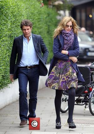 Trinny Woodall and her boyfriend Stefano Bonfiglio after taking her daughter to school London, England - 05.05.10
