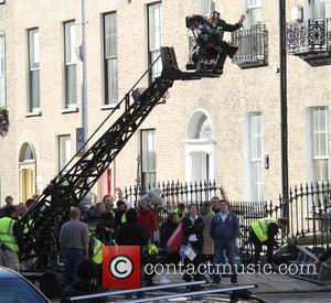 Sean Penn on the set of his new film 'This Must Be The Place' being filmed on location at Mount...